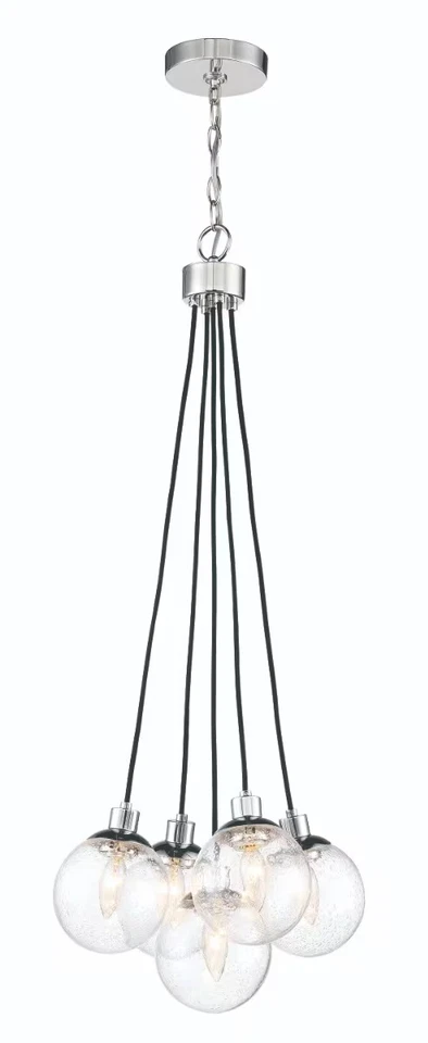 Chrome Five Light Pendant from the Que Collection - Image 1 of 1