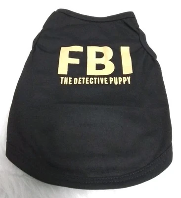 Camisa FBI para perro pequeño - Camisa para cachorro cómoda adecuada Foto 1 de 3