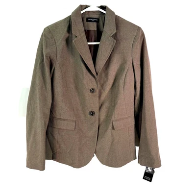 Valerie Stevens шеврон выемка лацкан Blazer куртка женщин размер 8P коричневый новый с Ярлыками - Изображение 1 из 4