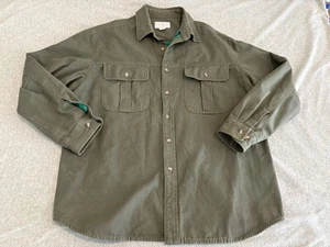 Filson Jac-Shirt Alaskan Guide Shirt Green Flannel Lined Size XXL 2XL 12050 - Picture 1 of 9
