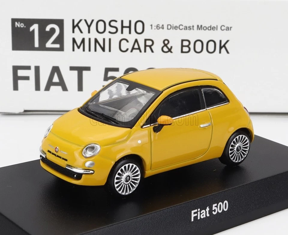 1/64 KYOSHO - FIAT | NUOVA 500 2007 WITH BOOK - CON LIBRO | YELLOW - Immagine 1 di 1