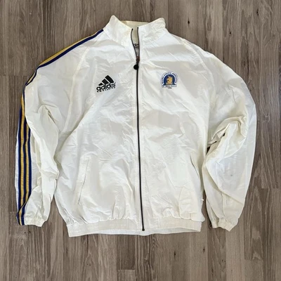 Chaqueta cortavientos rara vintage Adidas 1996 100th Boston Marathon cremallera completa XL Foto 1 de 4