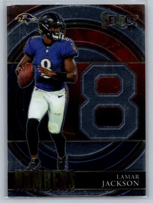 2021 Panini Select #SN-5 Lamar Jackson Select Numbers - Image 1 of 2
