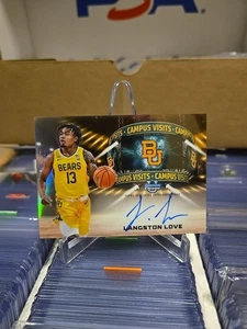 2024-25 Bowman University Chrome - Autografi visita campus Langston Love #CVA-LL - Foto 1 di 2