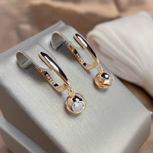 Orecchini oro 585 donna oro vero riempito huggie creoli gioielli confezione regalo nuovi - Foto 1 di 5
