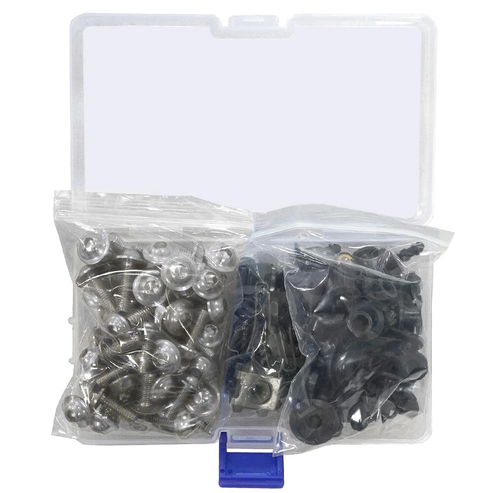 Kit completo de pernos de carenado para motocicleta CNC multicolor tornillos de carrocería tuercas negro Foto 1 de 4