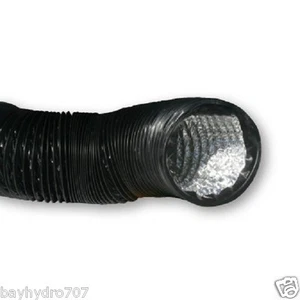 12" Black Out LightProof Heavy Duty Flex Ducting w/Clamps SAVE $$ W/ BAY HYDRO - Picture 1 of 5