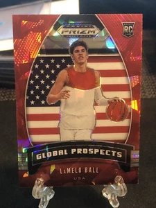 2020 Panini Draft Picks Global Prospects Red Ice Prizm LaMelo Ball Rookie RC #98 - Picture 1 of 2