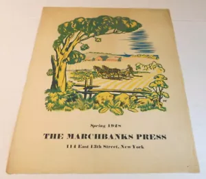 SPRING 1928 THE MARCHBANKS PRESS Broadside illus. w/ COLOR PRINT by HARRY CIMINO - Bild 1 von 4