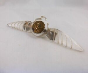 WW2 RAF Pilots Wings Trench Art Cockpit Perspex / Lucite Sweetheart Badge Brooch