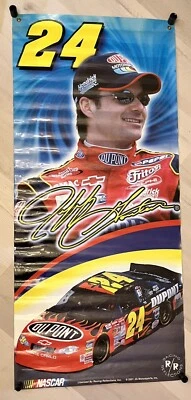 Vintage Jeff Gordon 2001 With His 24 Car Poster Large 57” X 26” - Image 1 of 4