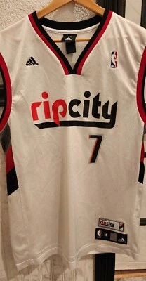 Camiseta deportiva de colección NBA Adidas Portland Trailblazers Brandon Roy 7 para hombre mediana Rip City Foto 1 de 4