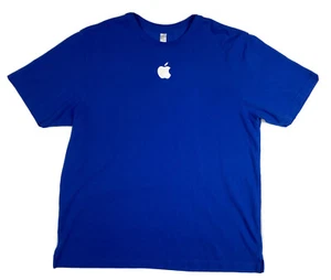 Apple Store Retail Employee (Adult XL) Blue T-Shirt Embroidered Logo iPhone Ipad - Picture 1 of 9