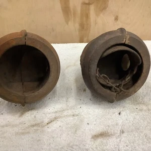G 2 Antique Cast Iron Red Jacket Windmill Water Well Pump Diverter Cup - Picture 1 of 12