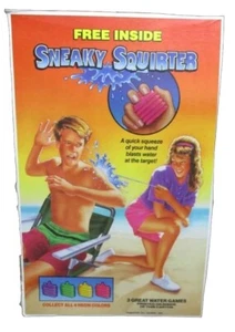 Kellogg's 1991 Sneaky Squirters Wasserspielzeug - Neonfarben 3er Set - Bild 1 von 6