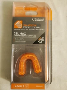Shock Doctor ERWACHSENE 11+ Mundschutz GEL MAX Orange Kochen & Beißen Latexfrei USA - Bild 1 von 2