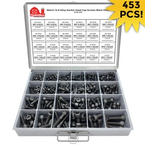 Metric 12.9 Alloy Allen Socket Head Cap Screws Black Oxide Assortment - 453 PCS - Picture 1 of 1