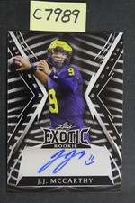 2023 Leaf Exotic- JJ McCARTHY - Michigan Wolverines Exotic Rookie Auto /5 (C7989