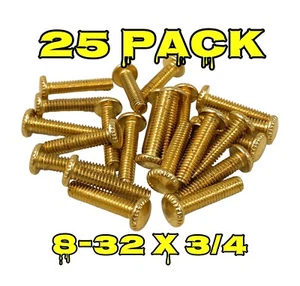 ☀️(25 piezas) Hillman #8-32 x 3/4" pulgadas Tornillos para pulgar de cabeza arrugada, chapados en latón - Imagen 1 de 5