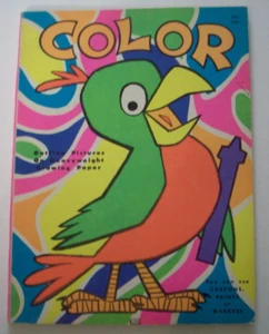 Vintage 70's COLOR basic shapes coloring book unused - Imagen 1 de 10