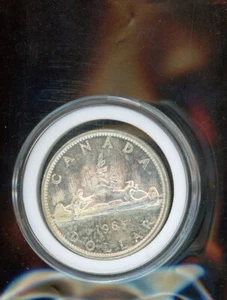 1965 Canadian Silver $1 Dollar Coin Canada - Picture 1 of 2