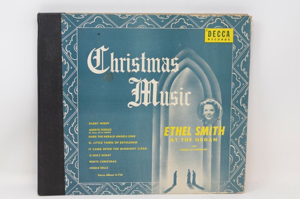Rare 1949 Christmas Music - Ethel Smith at the organ 33 1/3 RPM Decca Records