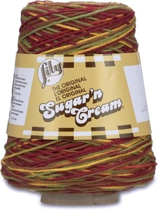 Lily Sugar'n Cream Cotton Cone Yarn, 14 oz, 1 Cone, Autumn Leaves Ombre  - Picture 1 of 4