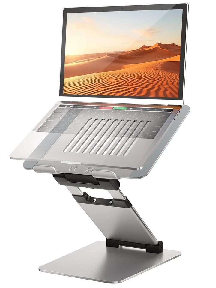 Laptop Stand for Desk Ergonomic Sitting to Standing With Adjustable Height