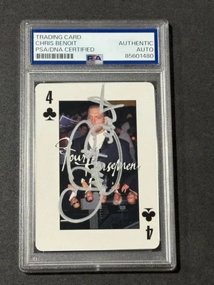 CHRIS BENOIT 1999 WCW/NWO SIGNED AUTOGRAPHED PLAYING CARD PSA/DNA CERTIFIED - Image 1 of 2