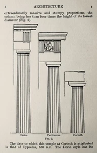 c1925 Antique Architecture Print GREECE - CORINTH CYPSELUS TEMPLE COLUMNS - Picture 1 of 2