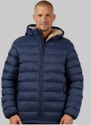 32 Degrees Men's Hooded Sherpa-Lined Jacket Outer Space Navy, XL NWT - Image 1 of 4