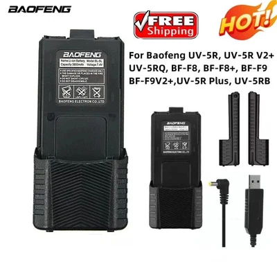 🔥BAOFENG Pofung BL-5 3800mAh 7.4V Extended Li-Ion Battery for UV-5R Radio Lot✅ - Image 1 of 4