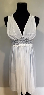 Lingerie In Bloom Sheer Babydoll Chiffon Lace by Jonquil Small Chemise Nightie - Image 1 of 4