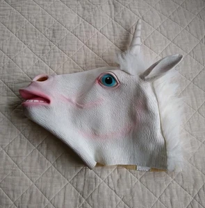 Easter Unlimited Unicorn Horse Full Head large Mask Rubber Latex Halloween - Picture 1 of 13