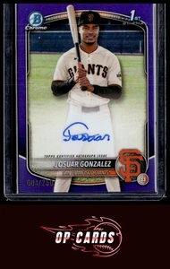 Autógrafo refractor púrpura Josuar Gonzalez 2025 Bowman cromo #CPA-JD - Imagen 1 de 2