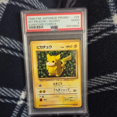 1996 Pokemon Corocoro Comics Japanese Ivy Pikachu Glossy #25 PSA 2 - Image 1 of 2