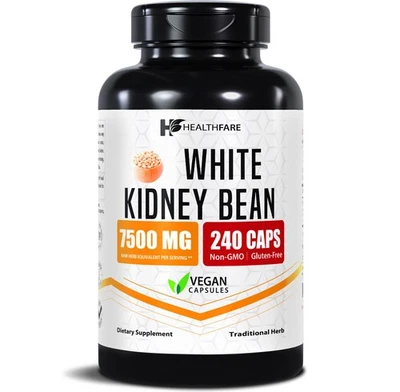 Extracto de frijol blanco 7.500 mg | 240 cápsulas bloqueador de carbohidratos puros SALUDFARE Foto 1 de 4