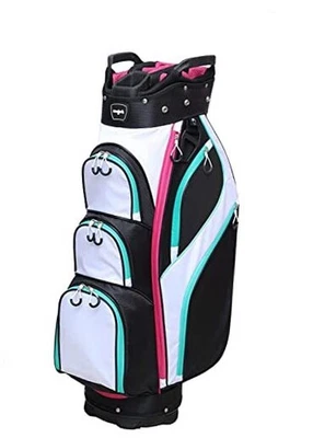  Bolsa de golf premium para damas negra blanca verde azulado rosa años 80 años 80 tema retro  Foto 1 de 4