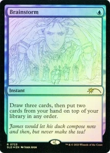 MTG - Brainstorm - Sketch Foil - Secret Lair - Magic the Gathering - Foto 1 di 1