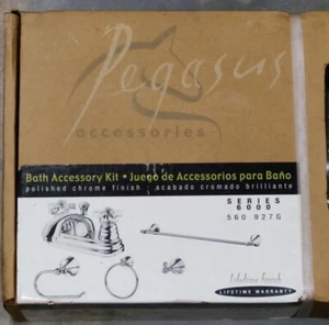 Pegasus 6000 Series Polished Chrome Bathroom Faucet & Accessory Kit 560 927G - Picture 1 of 10