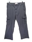 Levis Cargo Pants Mens 40x30 Grey Loose Straight Cotton Baggy Utility Y2K