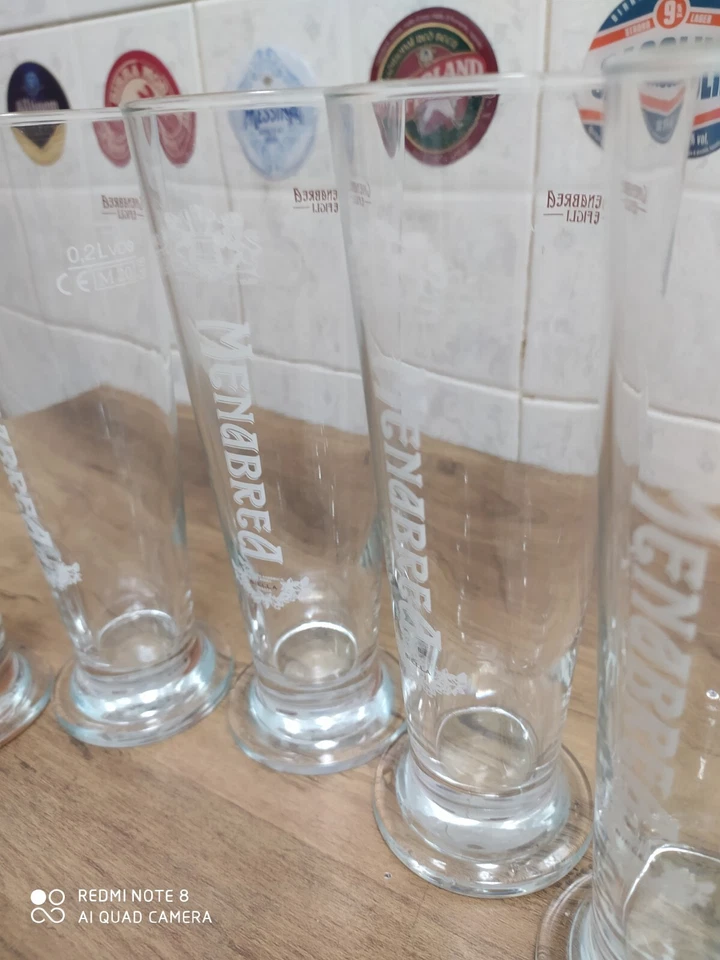 Bicchieri Birra Menabrea 0,2l Set 6 Pezzi - Immagine 1 di 2