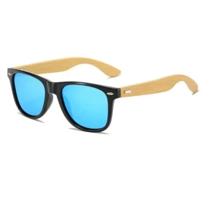 Gafas de sol polarizadas cuadradas vintage de madera de bambú para hombres mujeres marca de lujo diseñador Foto 1 de 4