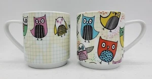 Colorful And Fun Owls By Creative Tops Ltd. Coffee Or Tea Mugs- SET OF 2! - Picture 1 of 9