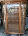 Antique Bow Front China Cabinet, Glass China Closet