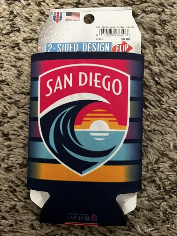 Can Cooler 2-sided Design San Diego Wave Cover