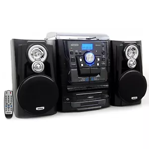 Jensen Shelf Stereo System with Record Player, 3 CD Changer & Cassette Recorder - Picture 1 of 3