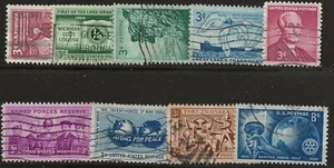 US Scott #1064-72, Singles 1955 Complete Set FVF Used - Picture 1 of 1