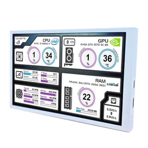 Moniteur LCD blanc 8"1280x800 pour boîtier d'ordinateur ventilateur processeur moniteur secondaire - Photo 1/9