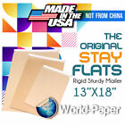 100 Pack - 13X18" Photo Mailer Envelopes Stay Flats Plus Peel & Seal